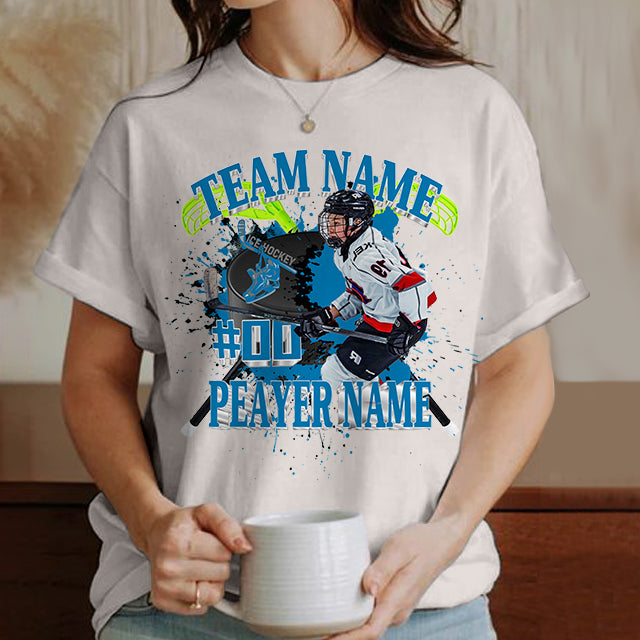 Photo Hockey Shirt Personalized Photo Shirt Custom Sports Mom Hockey Season Ball