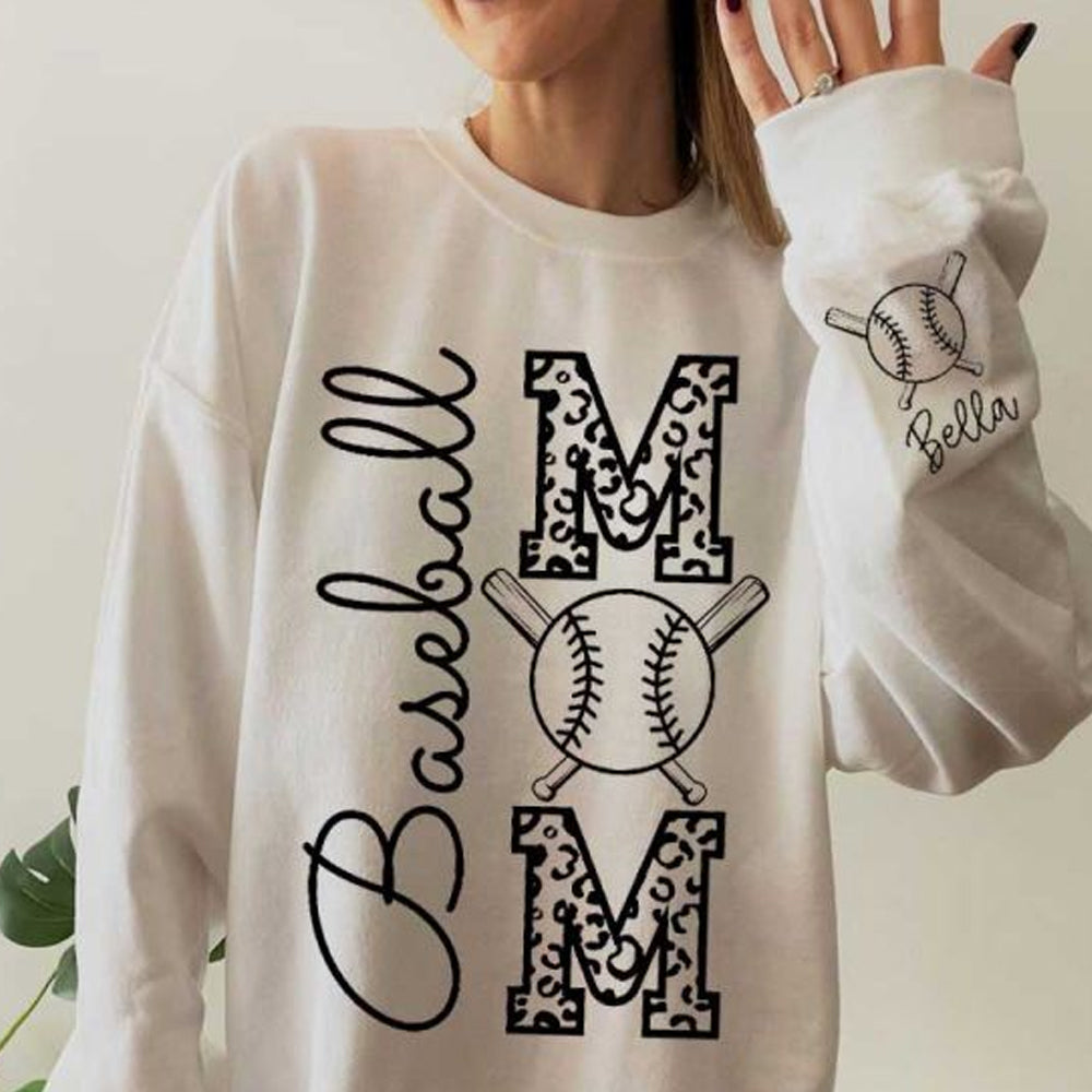 Custom Baseball Name Sweatshirt Baseball Mom Gift