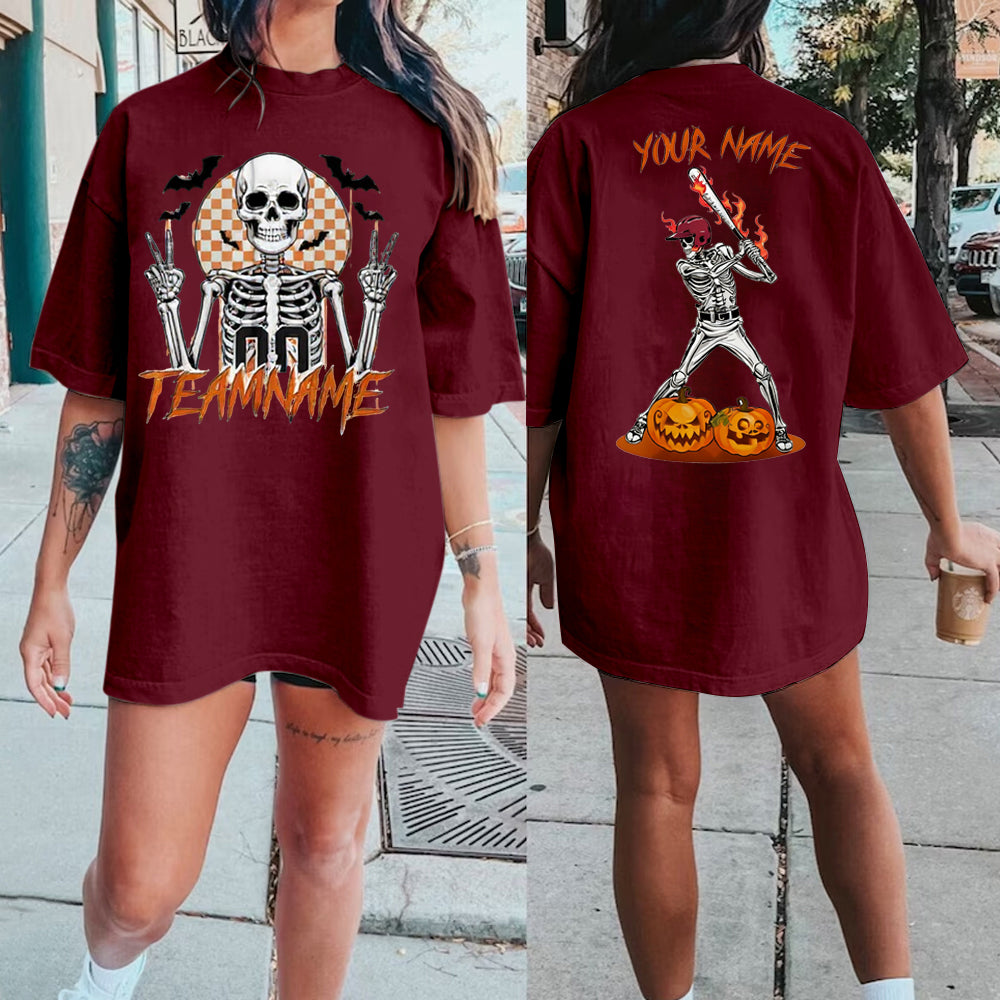 Custom Baseball Team Shirt Halloween Outfit Spooky