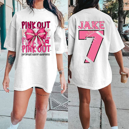 Custom Breast Cancer Awareness Football Print Shirt