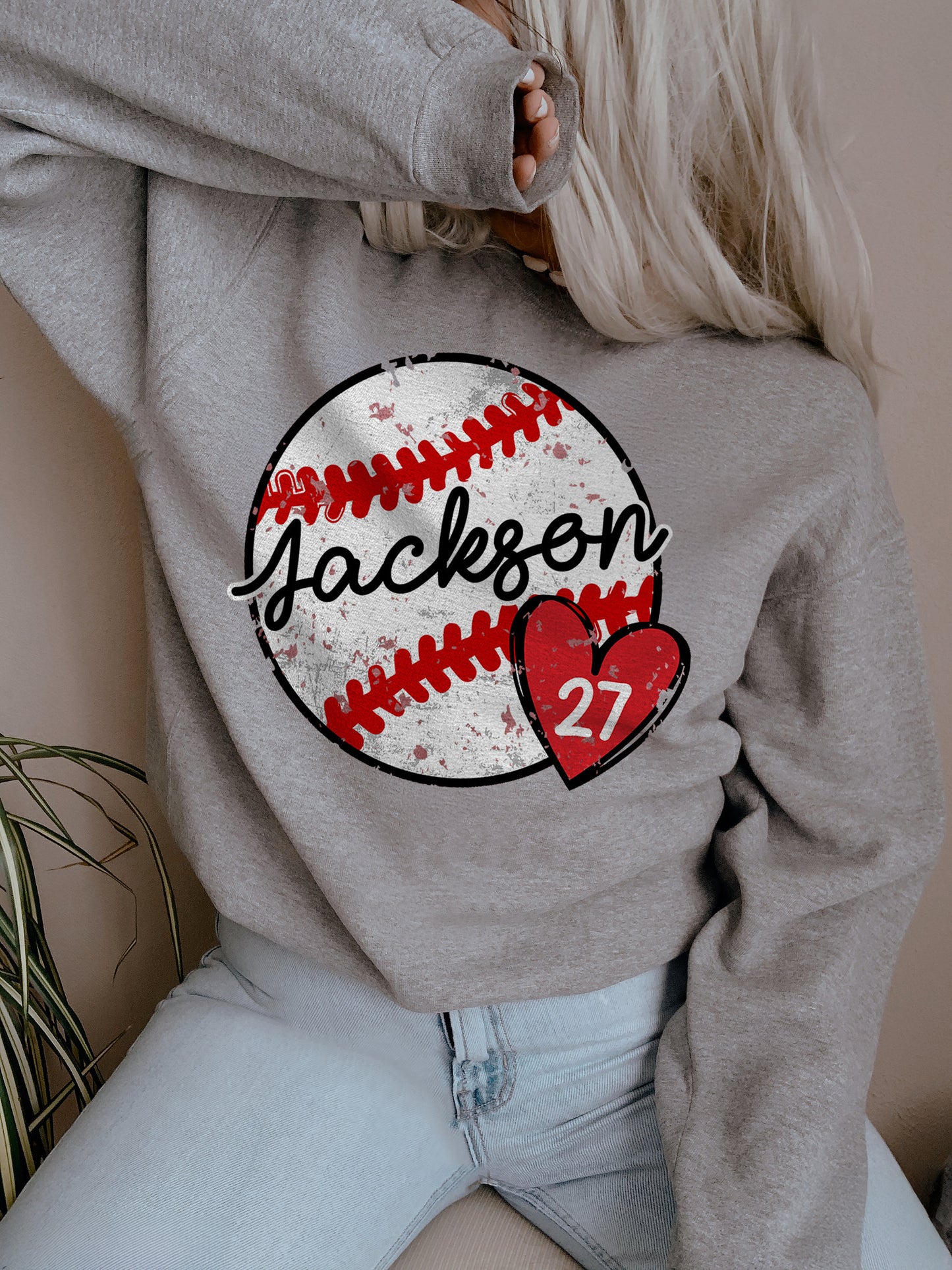 Personalized Baseball Mom Sweatshirt