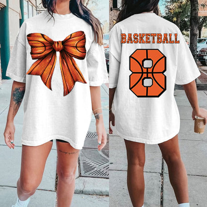 Custom Retro Softball/baseball/basketball/Football Bow Print Shirt