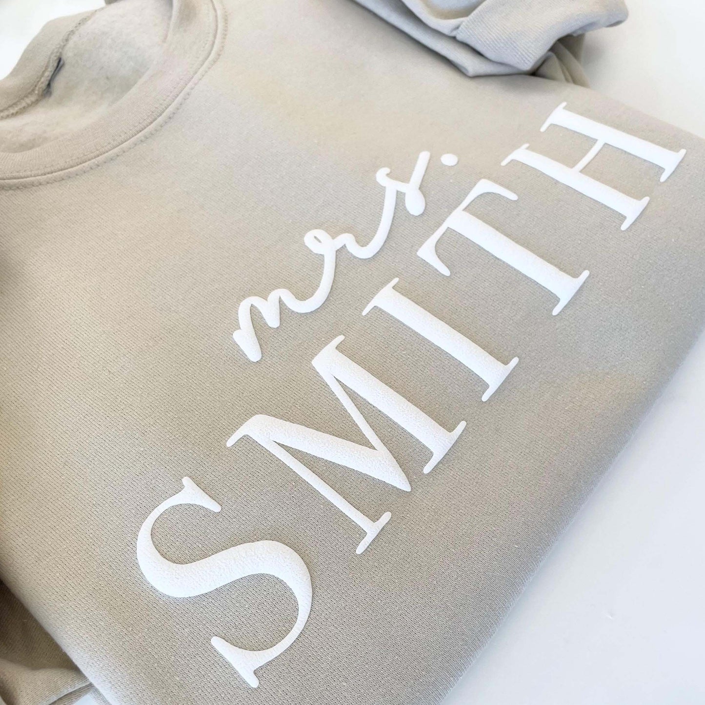 Custom 3D PUFF Embossed Engagement gift Future Mrs Sweatshirt