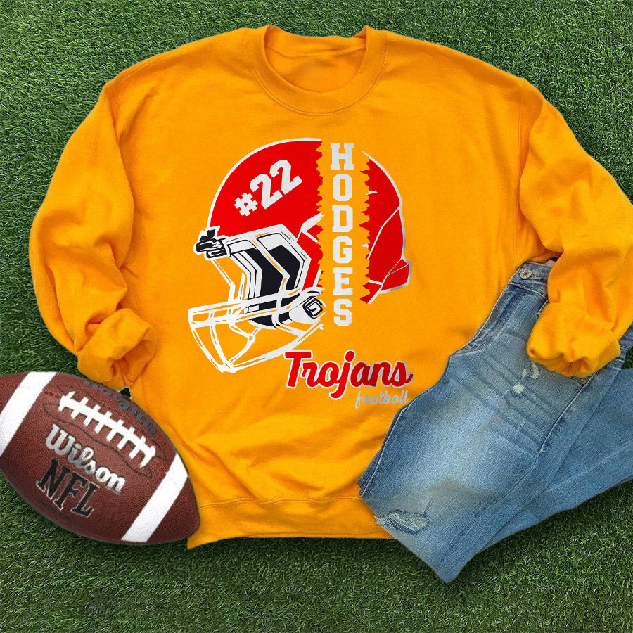 Personalized Football T-Shirt/Custom Football Helmet Frame Shirts/Football Dad Football Mom T Shirt