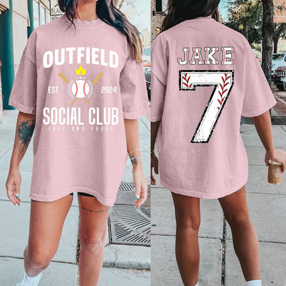 Custom Baseball Outfield Social Club Shirt