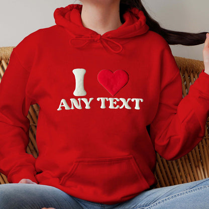 Custom 3D PUFF Embossed Valentine's Day gift，Love Sweatshirt