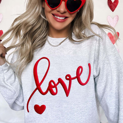 Custom 3D PUFF Embossed Valentine's Day gift，Family Sweatshirt