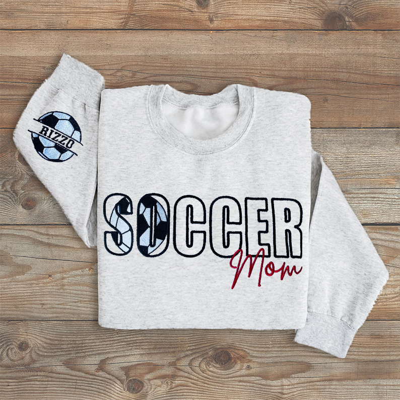 Custom Football/Baseball/Soccer Embroidered Mama/Mom/Nana Sweatshirt