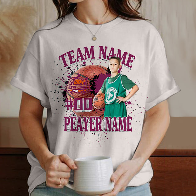 Photo Basketball Shirt Personalized Photo Shirt Custom Sports Mom Basketball Season Ball