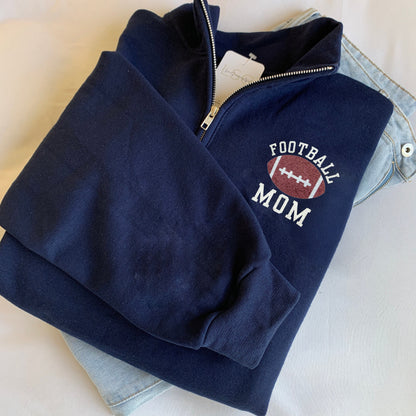 Custom sports personalized 1/4 zip sweater shirt with name