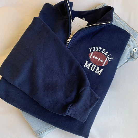 Custom sports personalized 1/4 zip sweater shirt with name