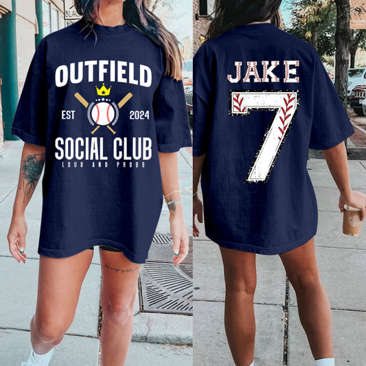 Custom Baseball Outfield Social Club Shirt