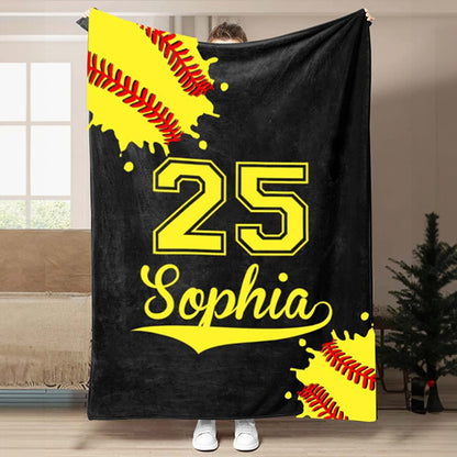 Custom Softball Blanket