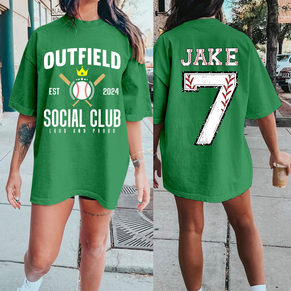 Custom Baseball Outfield Social Club Shirt