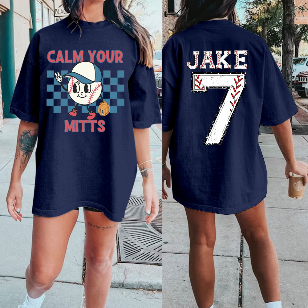 Calm Your Mitts Baseball Shirt, Comfort Colors Baseball Shirt