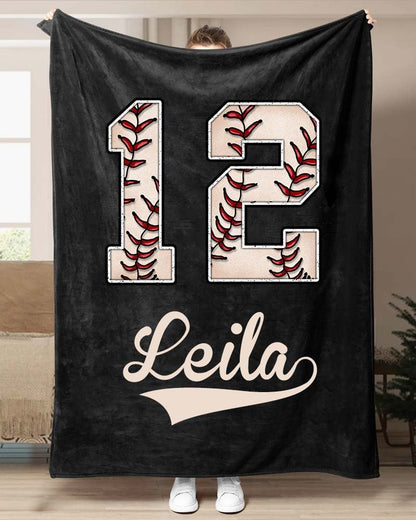 Custom Printed Baseball Comfort Blanket