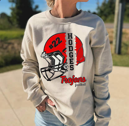 Personalized Football T-Shirt/Custom Football Helmet Frame Shirts/Football Dad Football Mom T Shirt