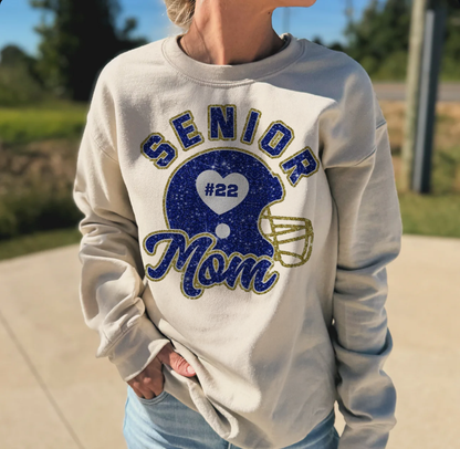 Personalized Team Spirit Tee with Player Number – Proud Football Mama Game Day Shirt