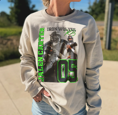 Customized American Football Photos Collage Shirt, Personalized Football Shirt With Name & Number