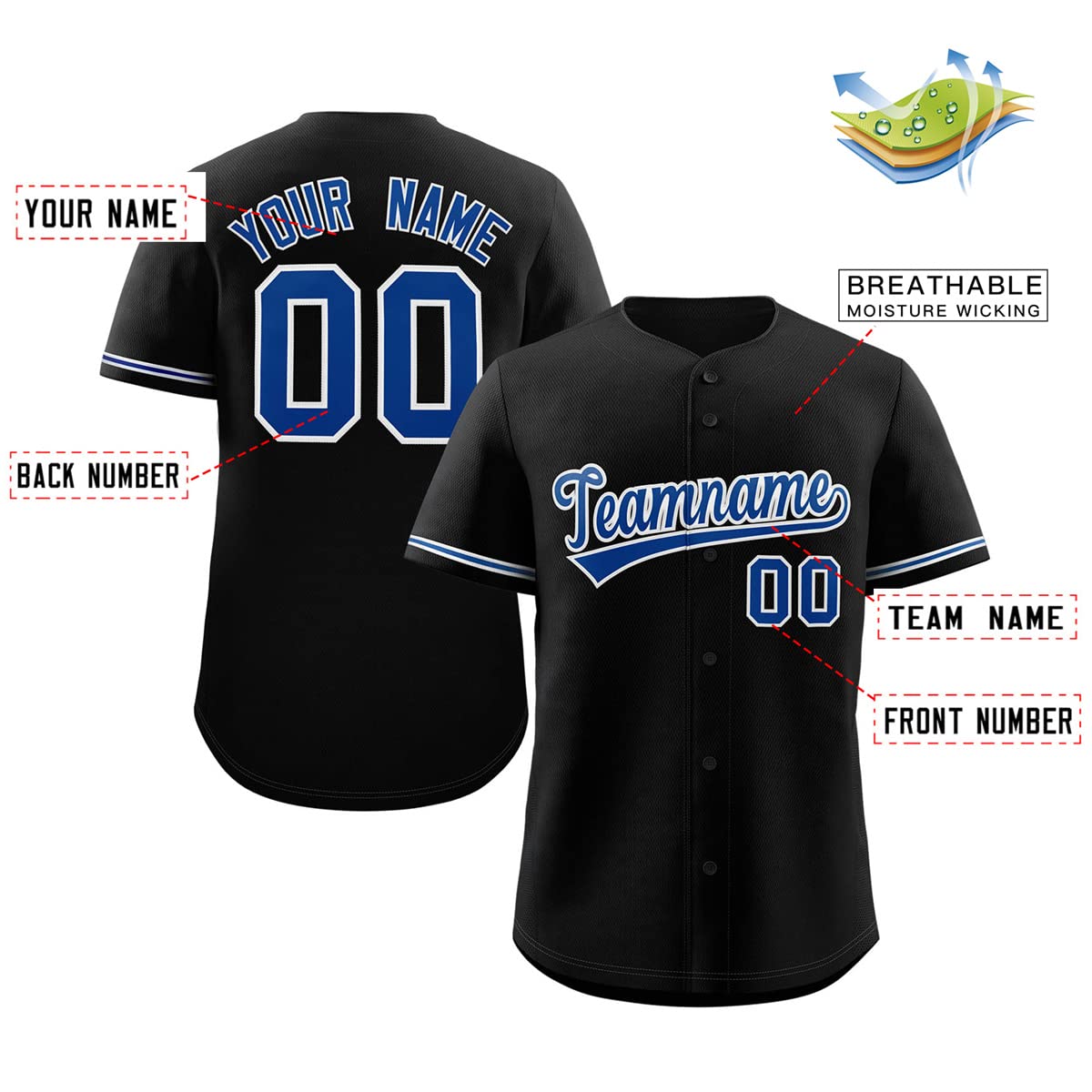 Custom Baseball Jersey Stitched Personalized Baseball Shirts