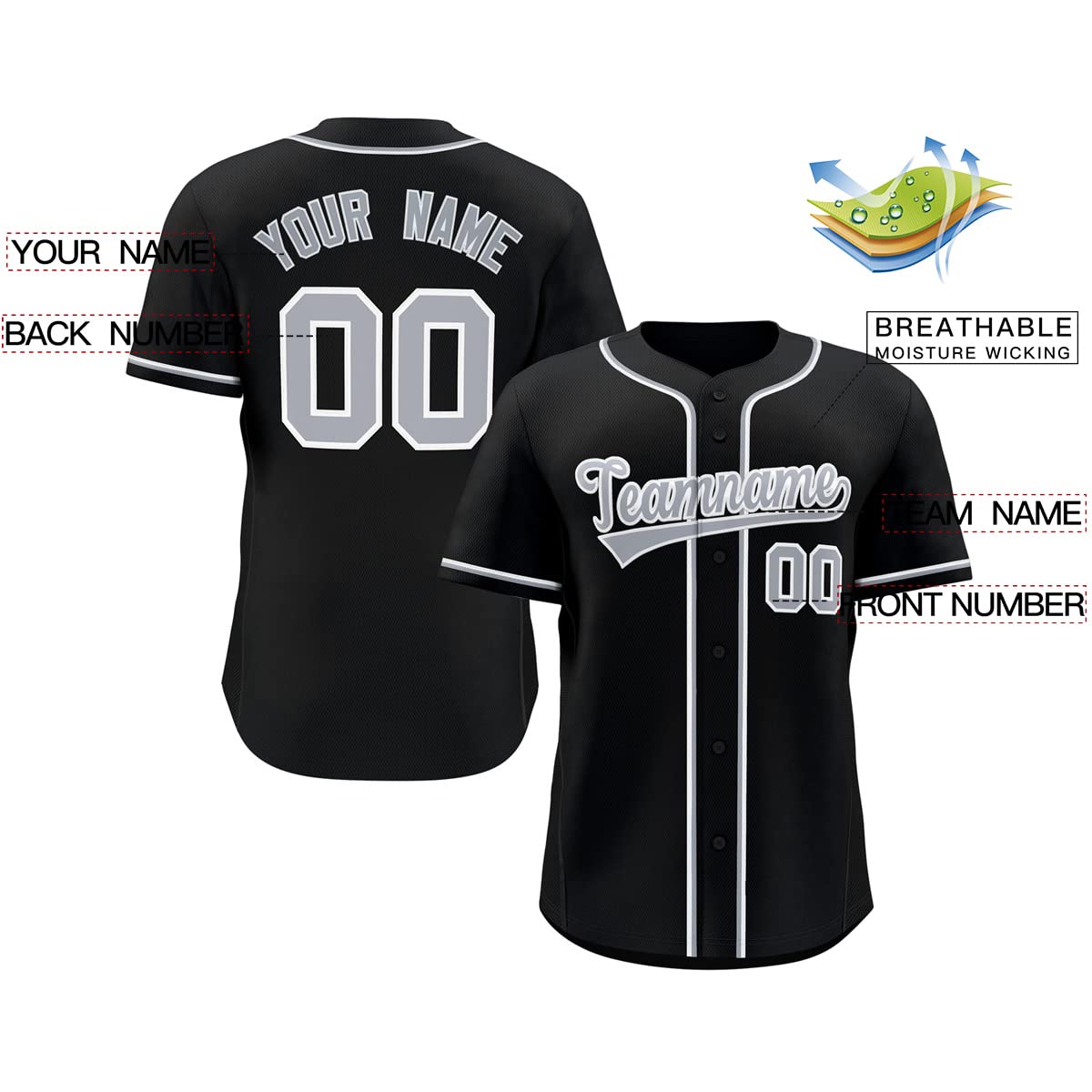 Custom Baseball Jersey Stitched Personalized Baseball Shirt