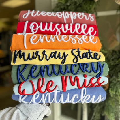 🏈🏀⚾️🥎Custom Game Day 3D PUFF Embroidery College Team Sweatshirt