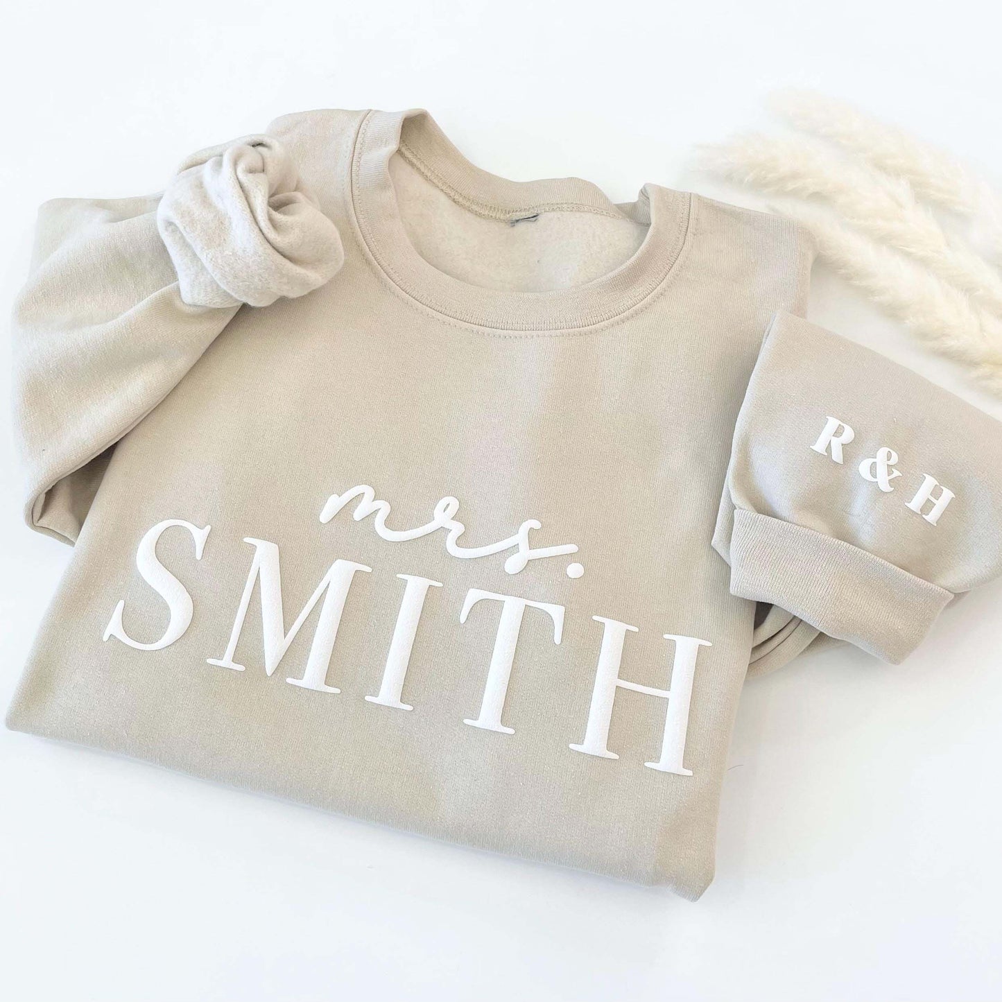 Custom 3D PUFF Embossed Engagement gift Future Mrs Sweatshirt