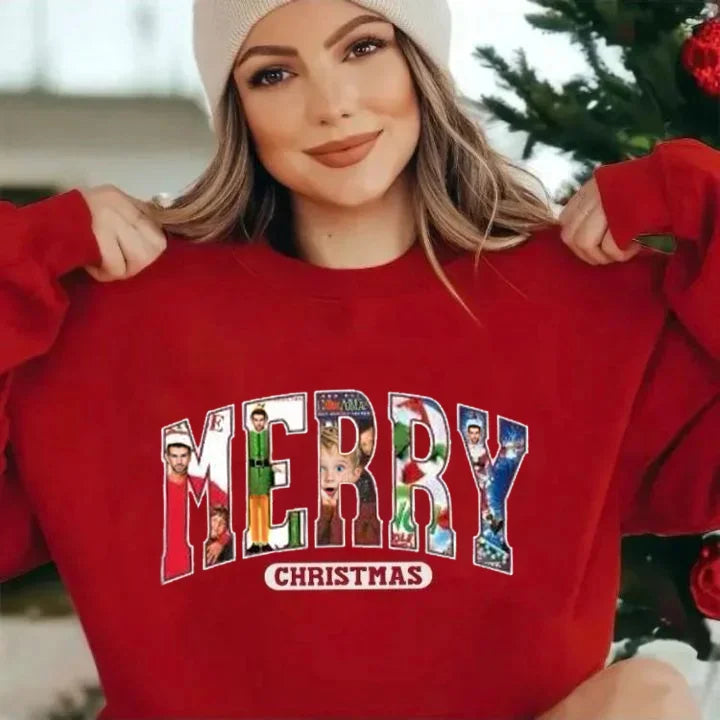 Custom Merry Christmas Movie Character Sweatshirt