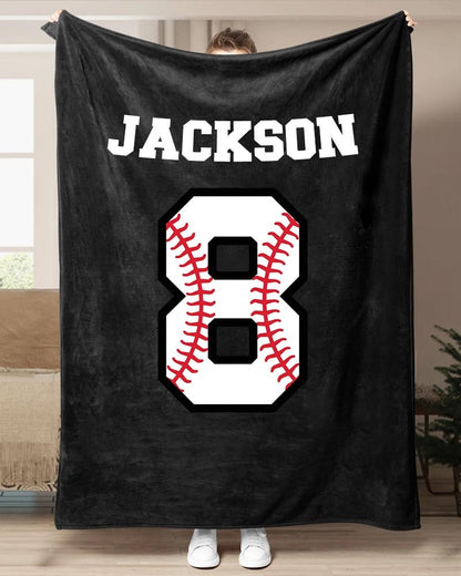 Personalized Baseball Cozy Blanket