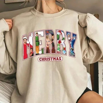 Custom Merry Christmas Movie Character Sweatshirt