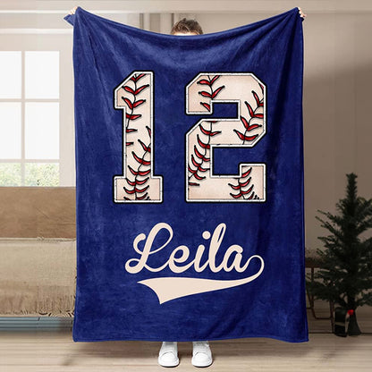 Custom Printed Baseball Comfort Blanket