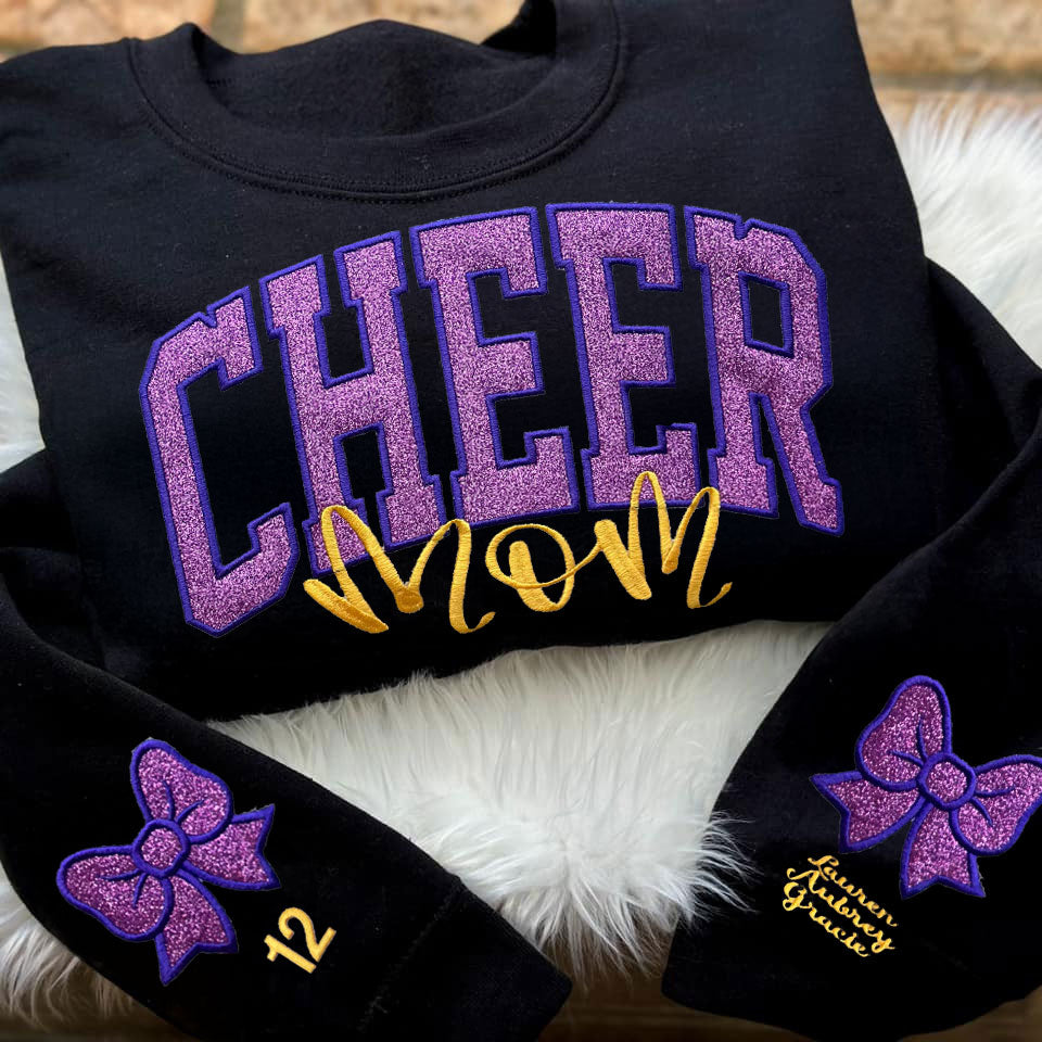 Cheerleading mama sweatshirt / Embroidery Cheerleading sweatshirt