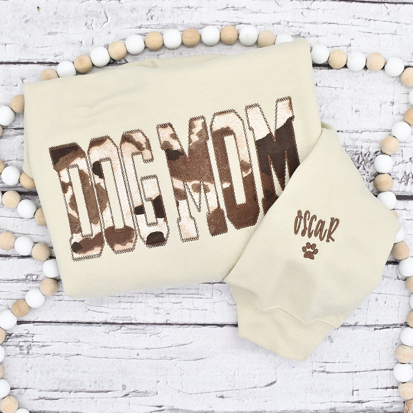 Custom Cow MAMA Embroidery Sweatshirt