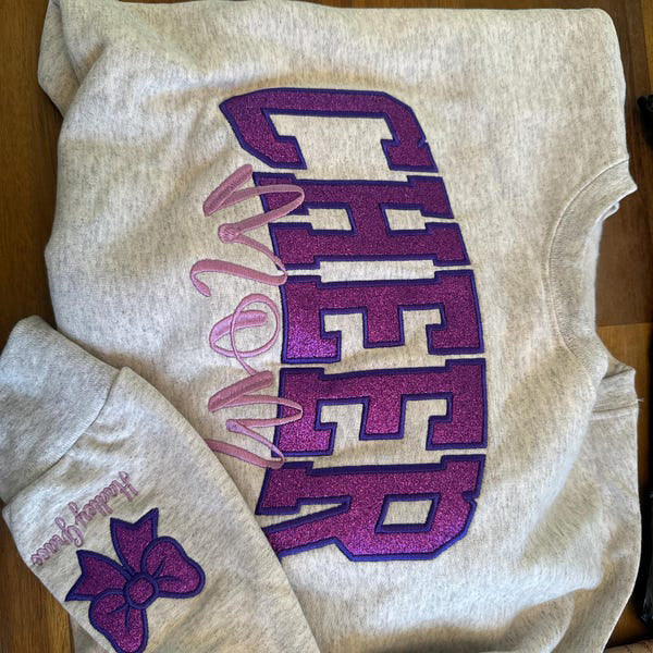 Cheerleading mama sweatshirt / Embroidery Cheerleading sweatshirt