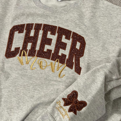 Cheerleading mama sweatshirt / Embroidery Cheerleading sweatshirt