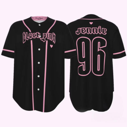 Black Kpop Shirt, Baseball Kpop Jersey
