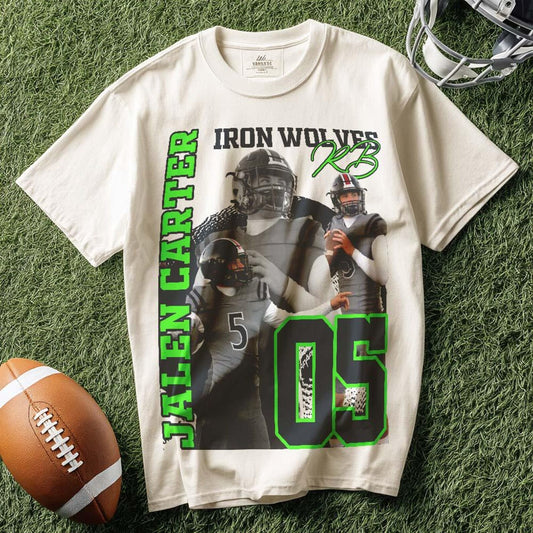 Customized football photo digital T-shirts