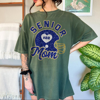 Personalized Team Spirit Tee with Player Number – Proud Football Mama Game Day Shirt
