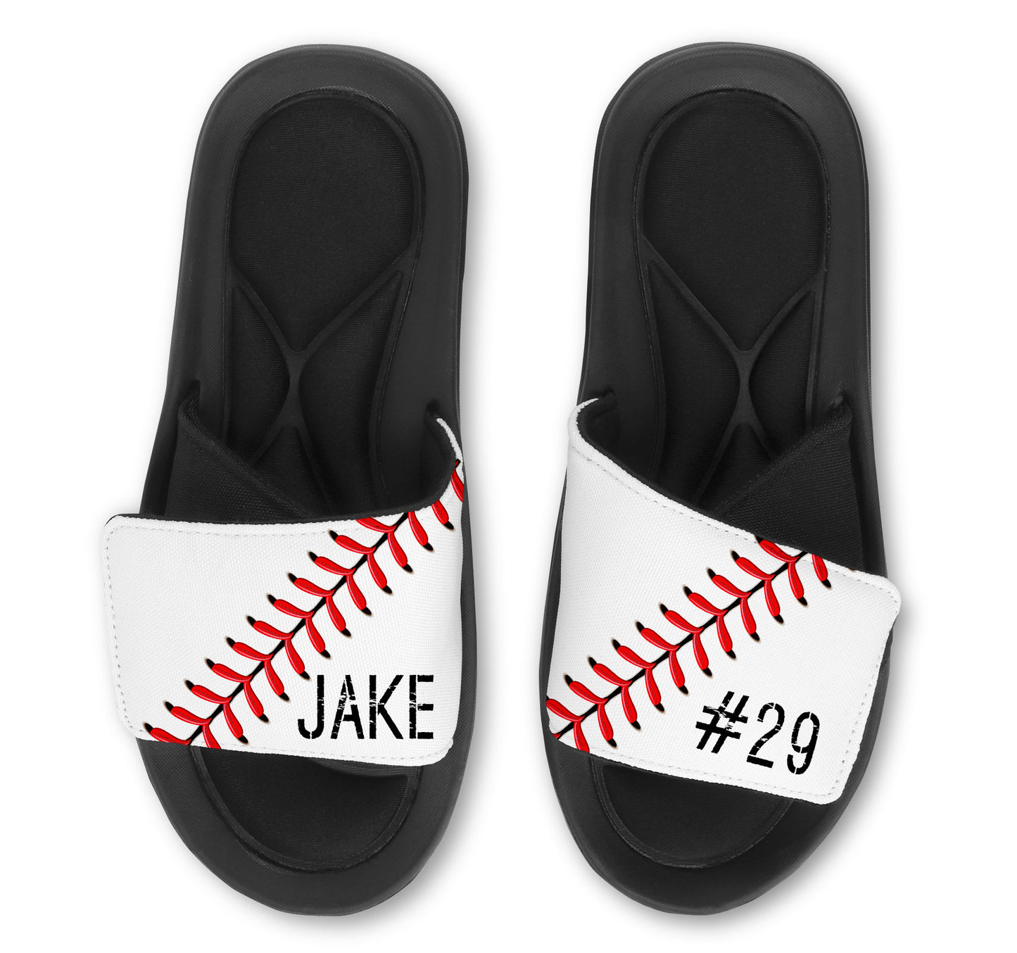 Custom Baseball Slides Flip Flops Sandals - Custom Baseball Sandals