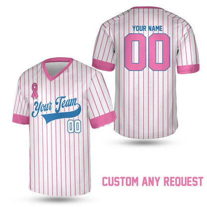 Custom Breast Cancer Awareness Football Jersey Breast Cancer Football Shirt