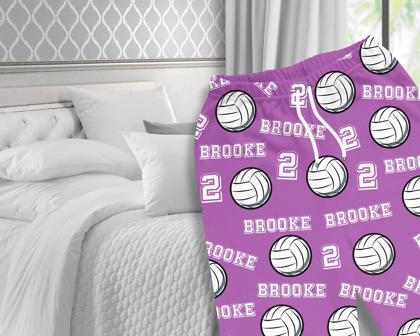 Personalized Volleyball Pajama,gift for volleyball player