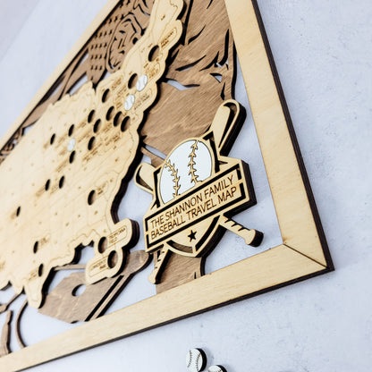 Baseball Stadium Map, Travel Home Decor, Baseball Gifts