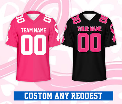 Custom Breast Cancer Awareness Football Jersey