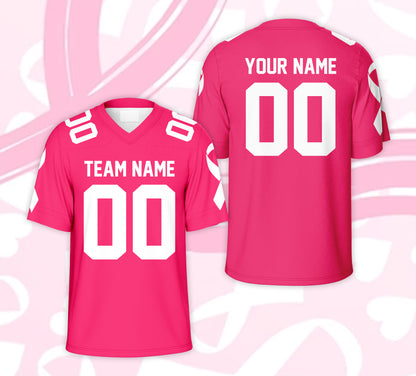 Custom Breast Cancer Awareness Football Jersey