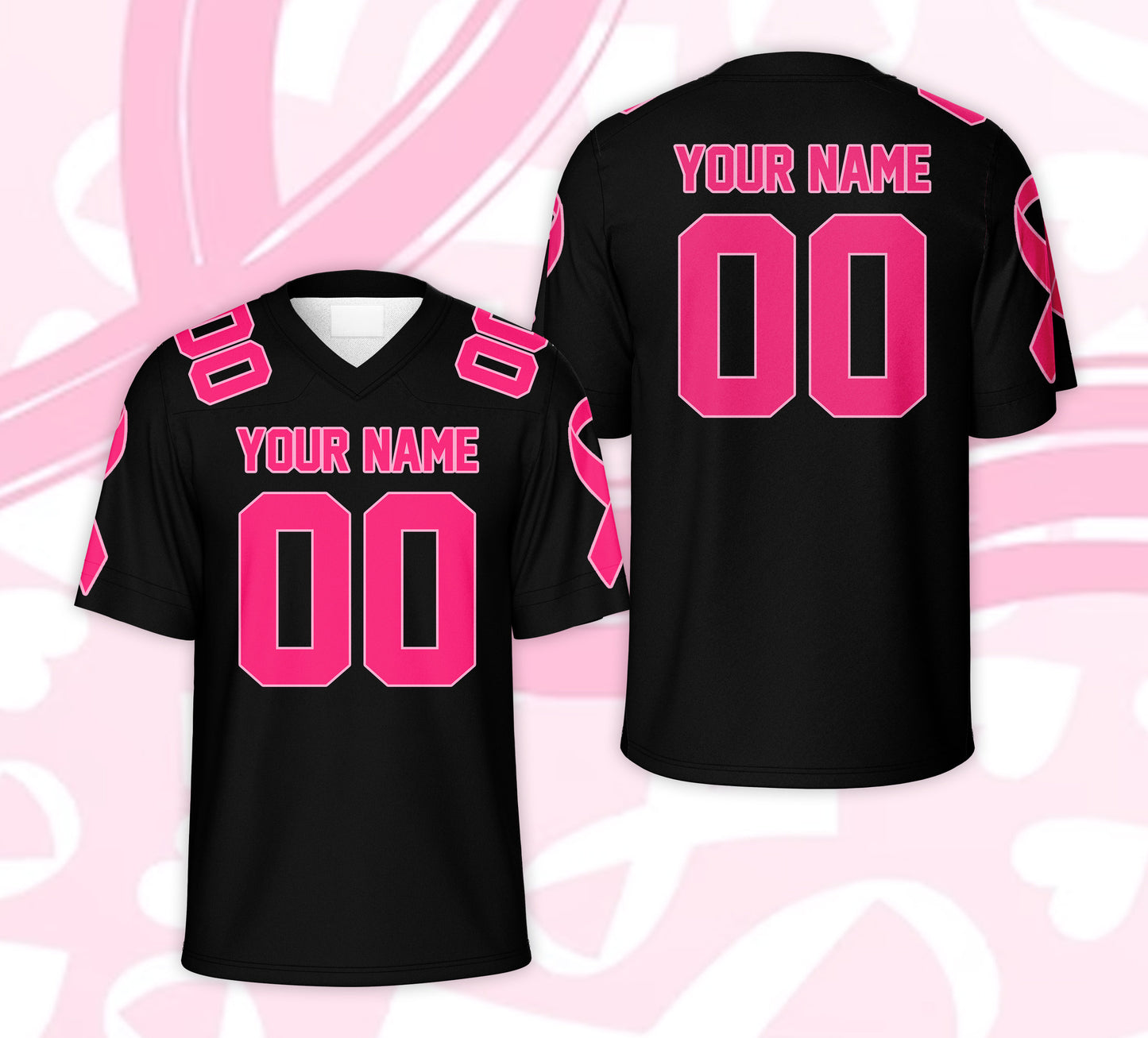 Custom Breast Cancer Awareness Football Jersey