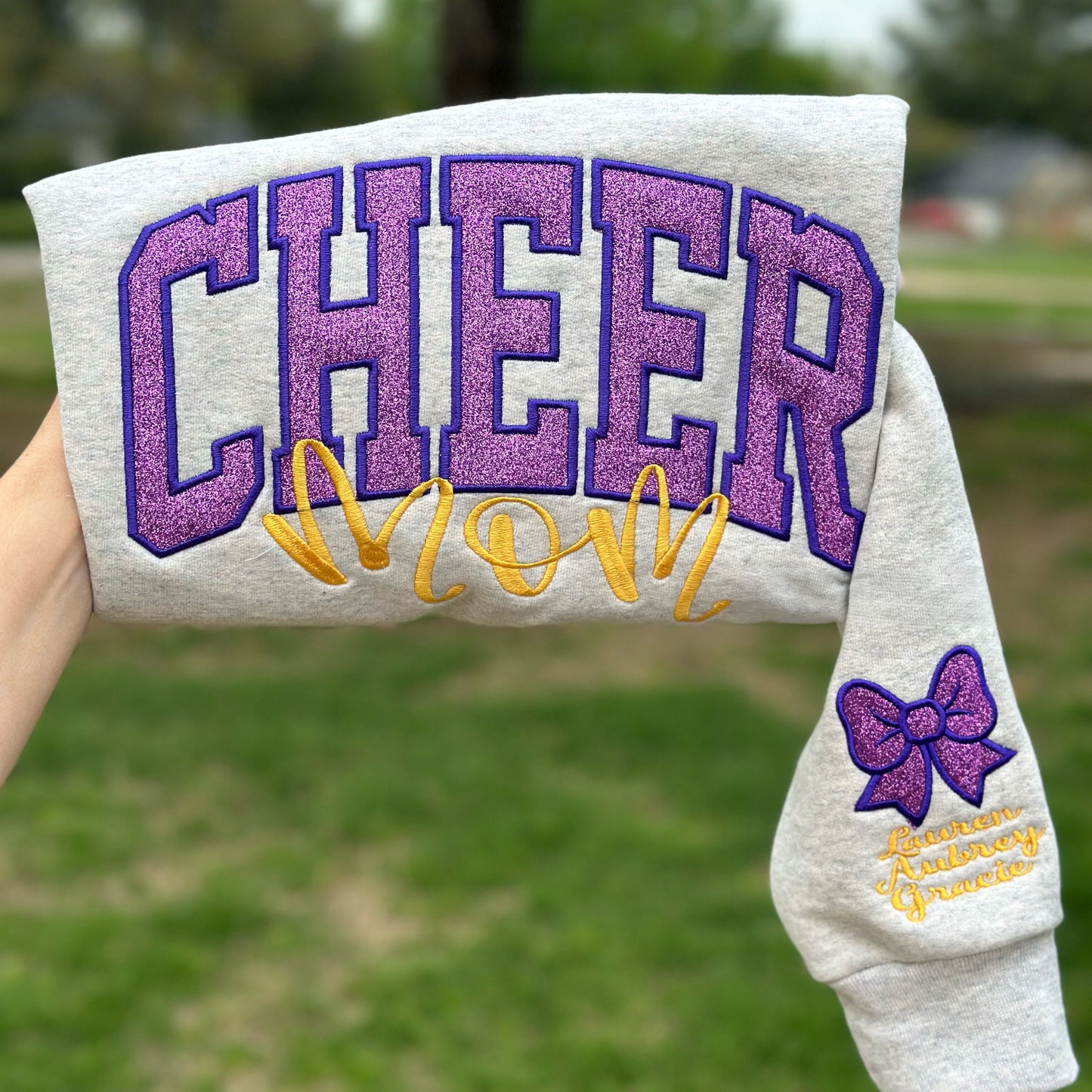 Cheerleading mama sweatshirt / Embroidery Cheerleading sweatshirt