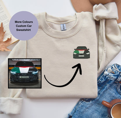 Custom Car embroidered T-shirt/sweatshirt. Add you car embroidered personalised sweatshirt