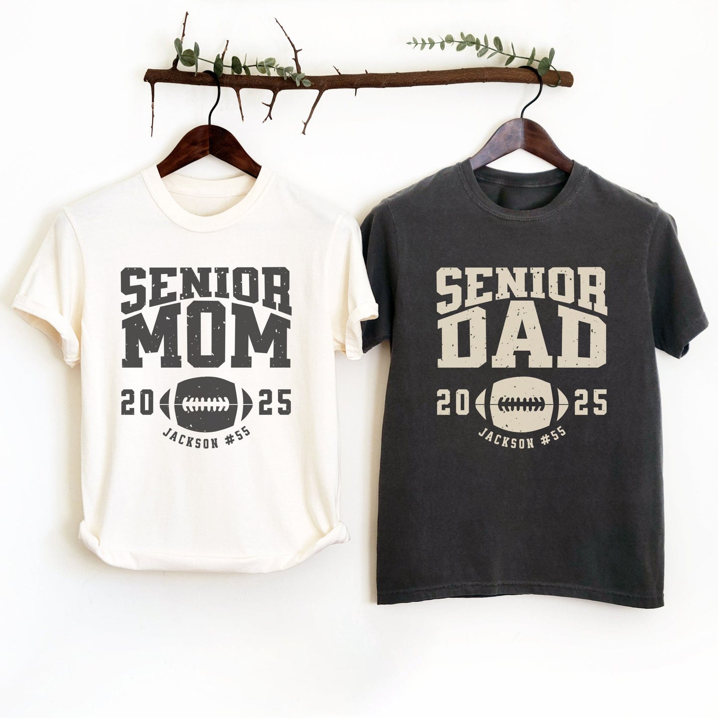 Custom Football Dad/Mom Shirt, Mom Football Tee,Sports Mom/Dad Tee，Custom Comfort Colors Tee