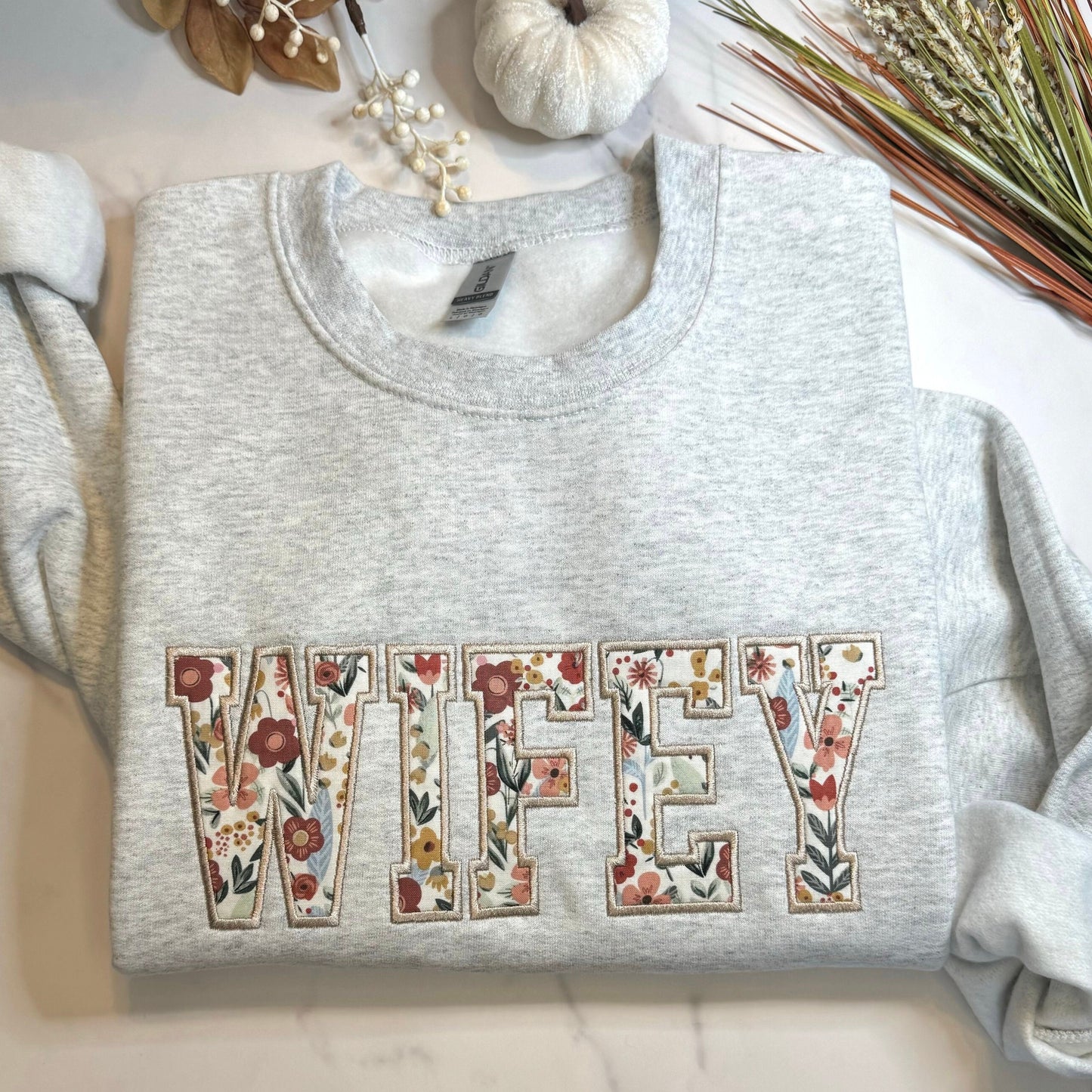 Custom Embriodered MAMA Floral Sweatshirt