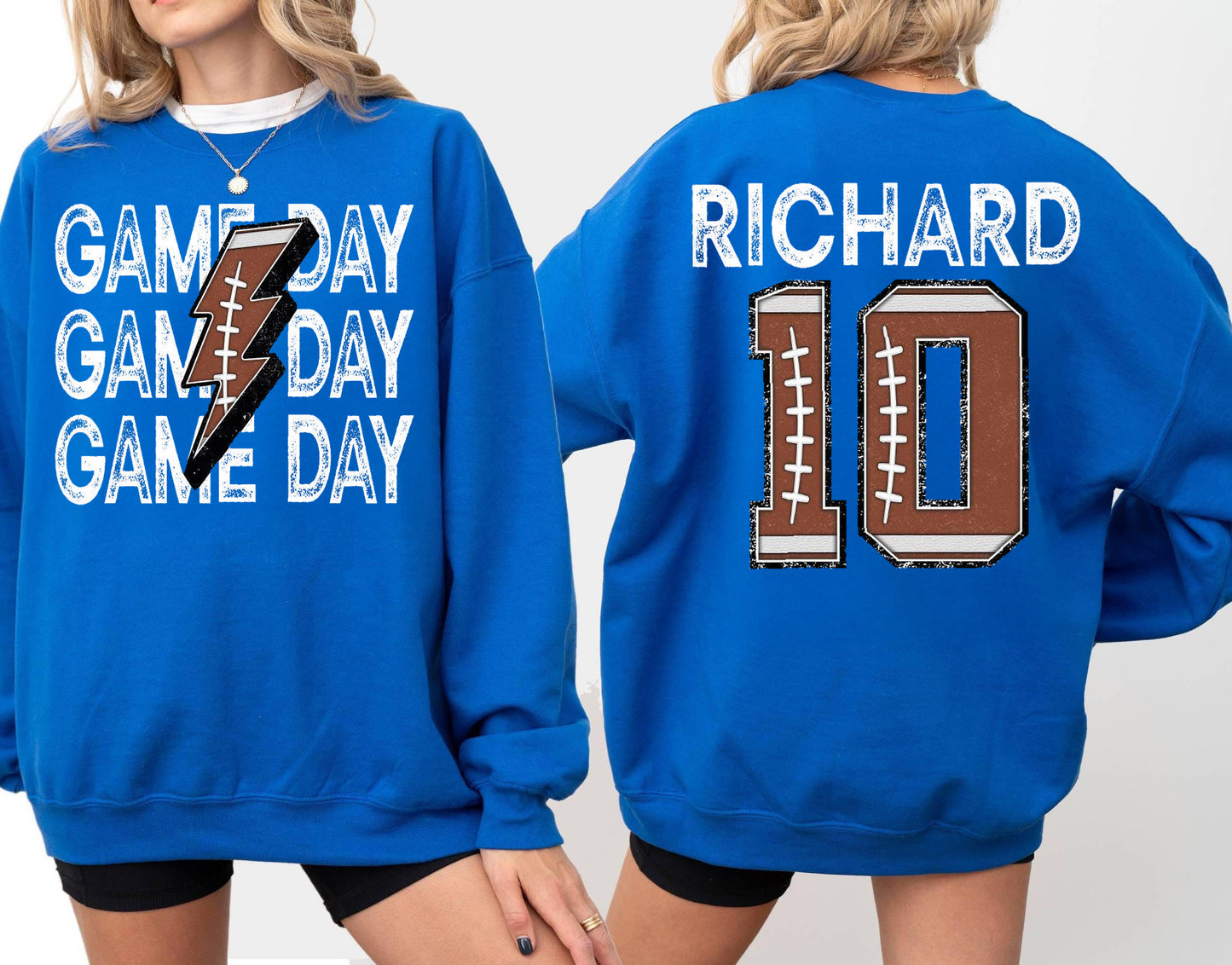 Personalize Football Mom Sweatshirt With Kids Number & Name, Football Mom Shirt, Football Season Shirt